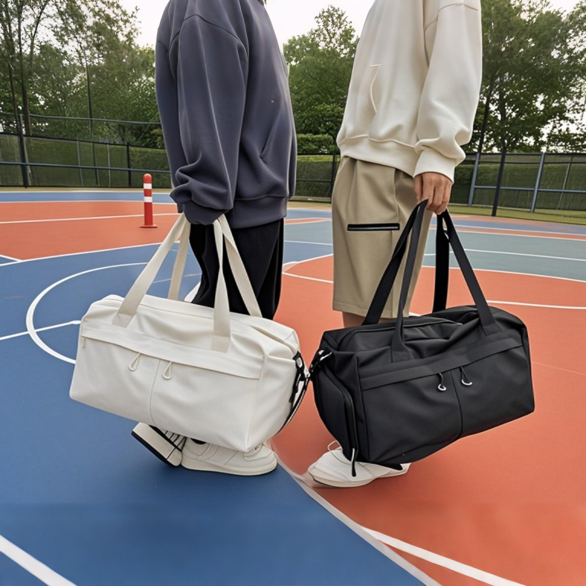 Custom Duffle Bag with Shoe Compartment