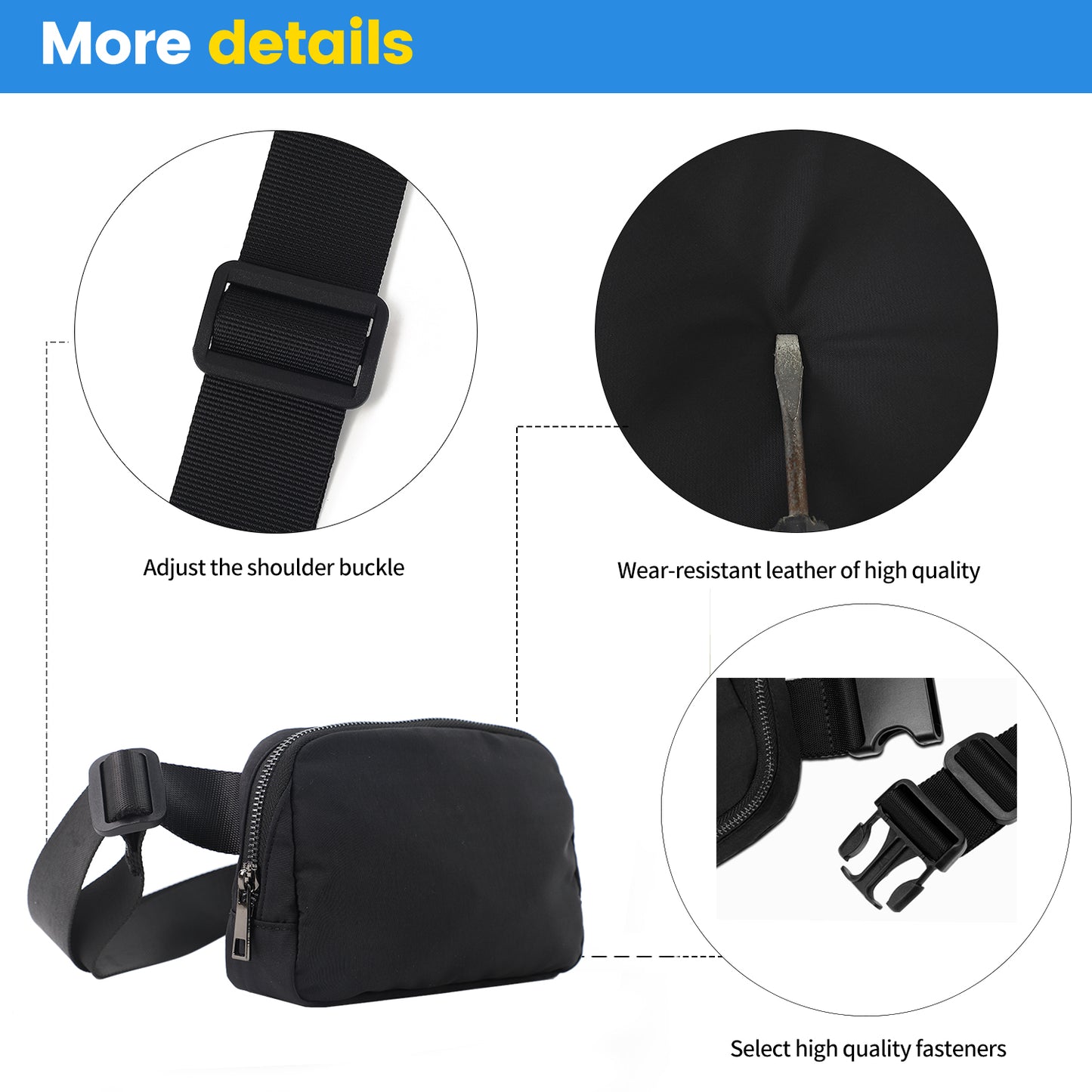 Waterproof Multi-Functional Waist Bag – Customizable Fanny Pack for Travel, Sports, Fashion & Daily Use