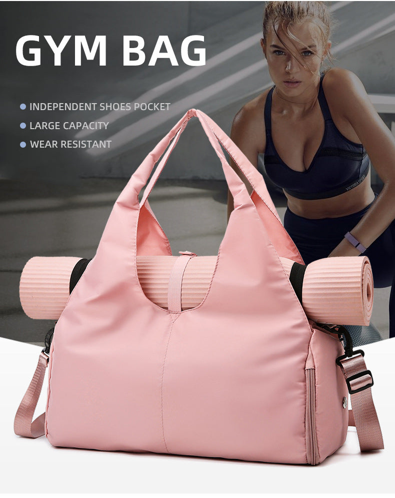 Yoga Mat Gym Bag for Women|Detachable Strap|Shoe Pocket + Mat Belt
