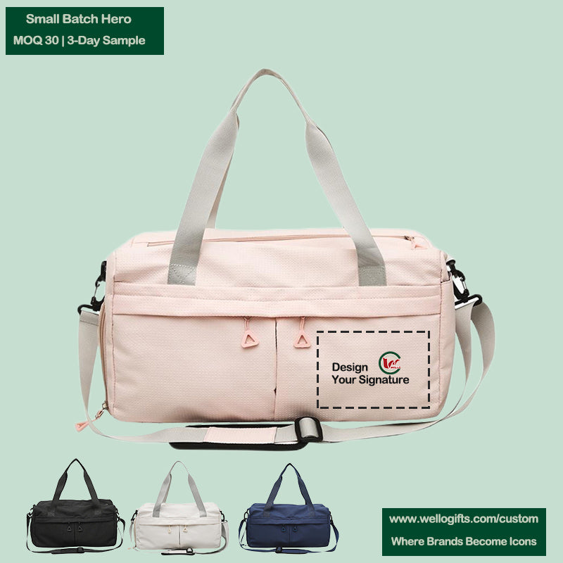 Custom Duffle Bag with Shoe Compartment