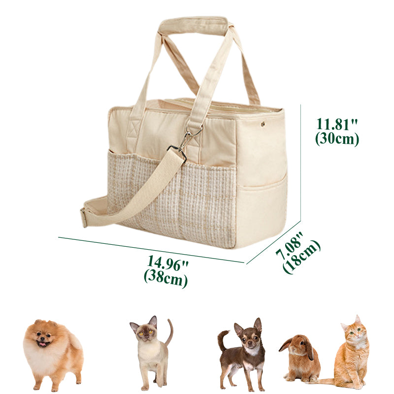 Cat Canvas Carrier Purse - Escape-Proof & Designer Tote