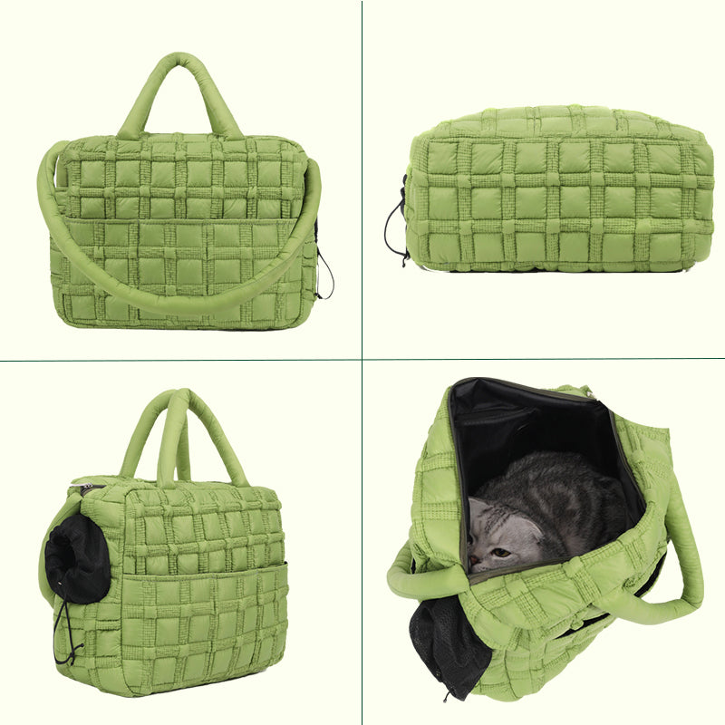 Fashion Pet Tote Bag | Locking Drawstring & Escape-Proof Tether | Multi-Carry Mode | Under 12lbs