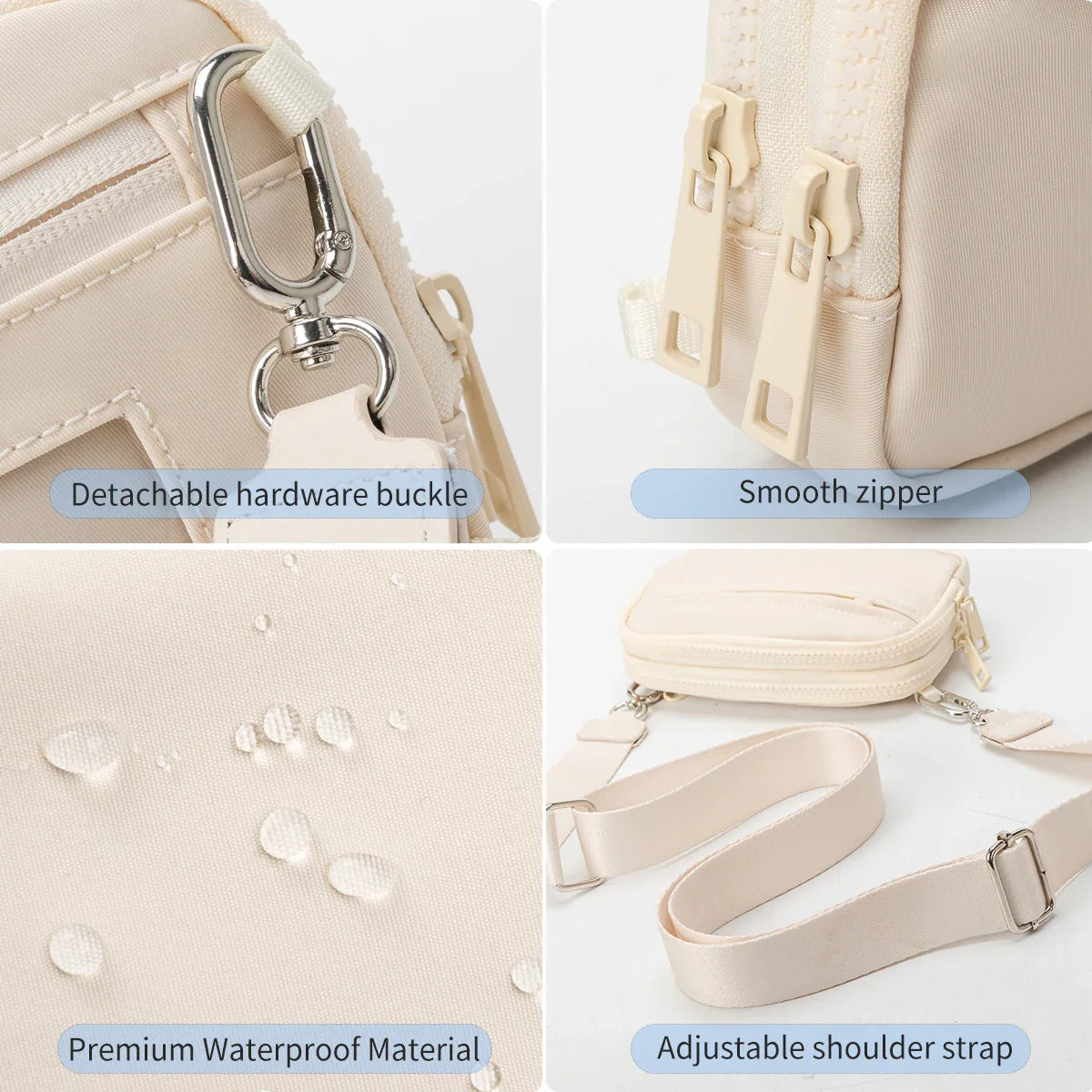 Lightweight Waterproof Fanny Pack - Stylish Crossbody Shoulder Bag for Every Adventure