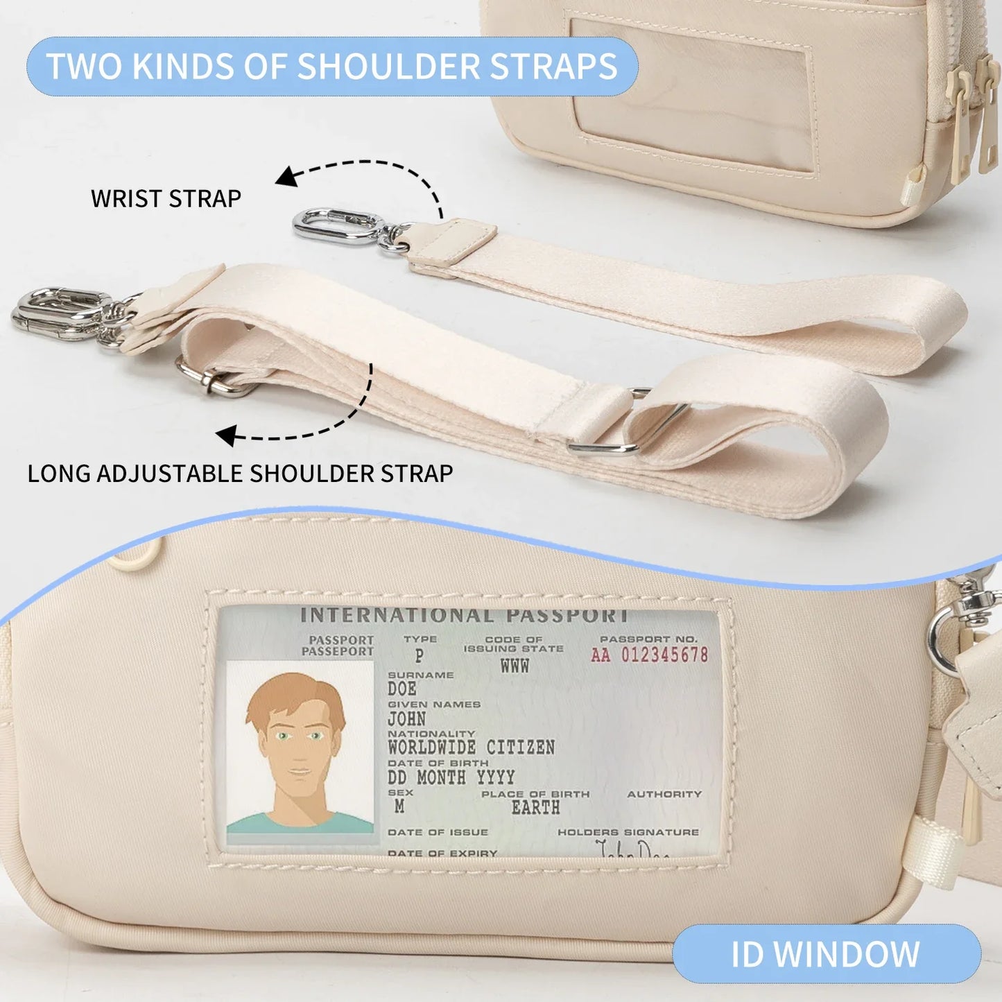 Lightweight Waterproof Fanny Pack - Stylish Crossbody Shoulder Bag for Every Adventure