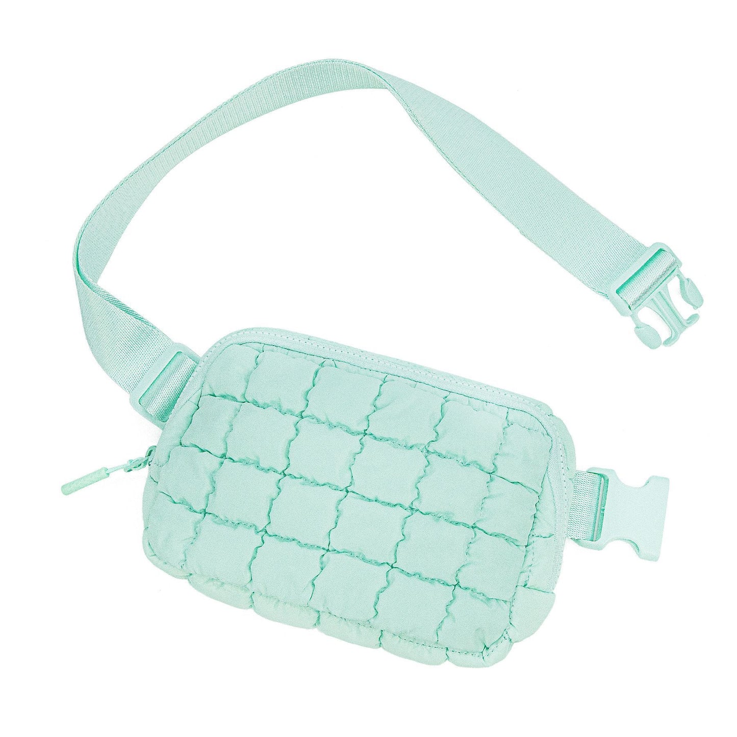 2024 New Down Bag Fashion Rhombus Travel Backpack Casual Versatile Puff Bag Fanny Pack