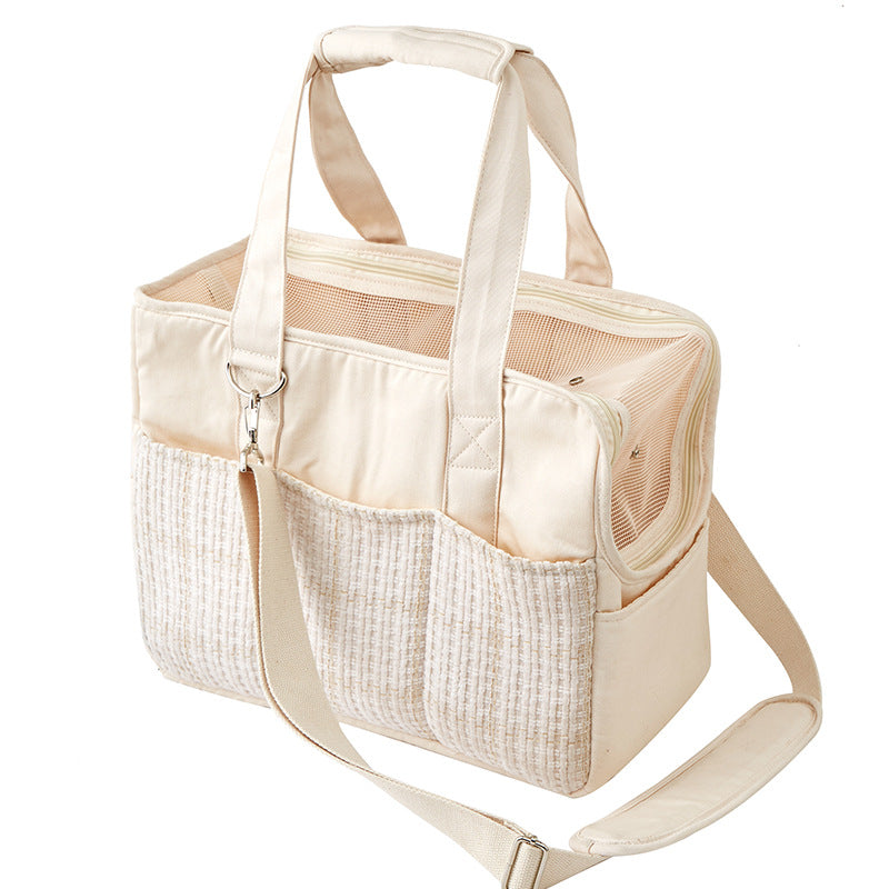 Cat Canvas Carrier Purse - Escape-Proof & Designer Tote