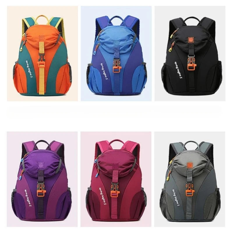 Kids Outdoor Hiking Backpack Lightweight Nylon Waterproof School Bag Girls Boys Large Capacity Leisure Travel Mountaineering Bag