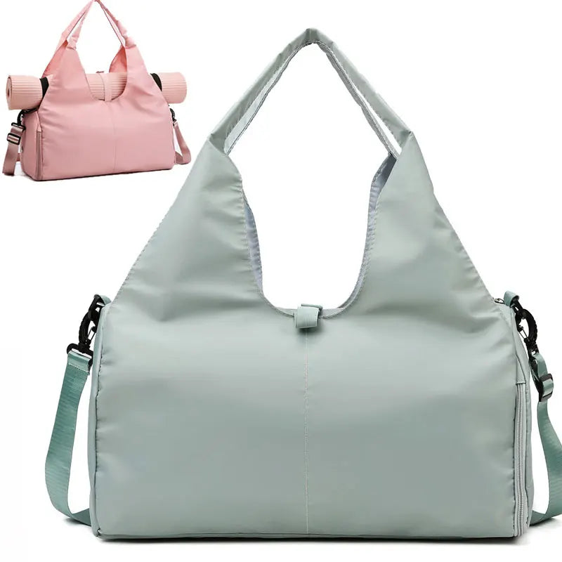 Yoga Mat Gym Bag for Women|Detachable Strap|Shoe Pocket + Mat Belt