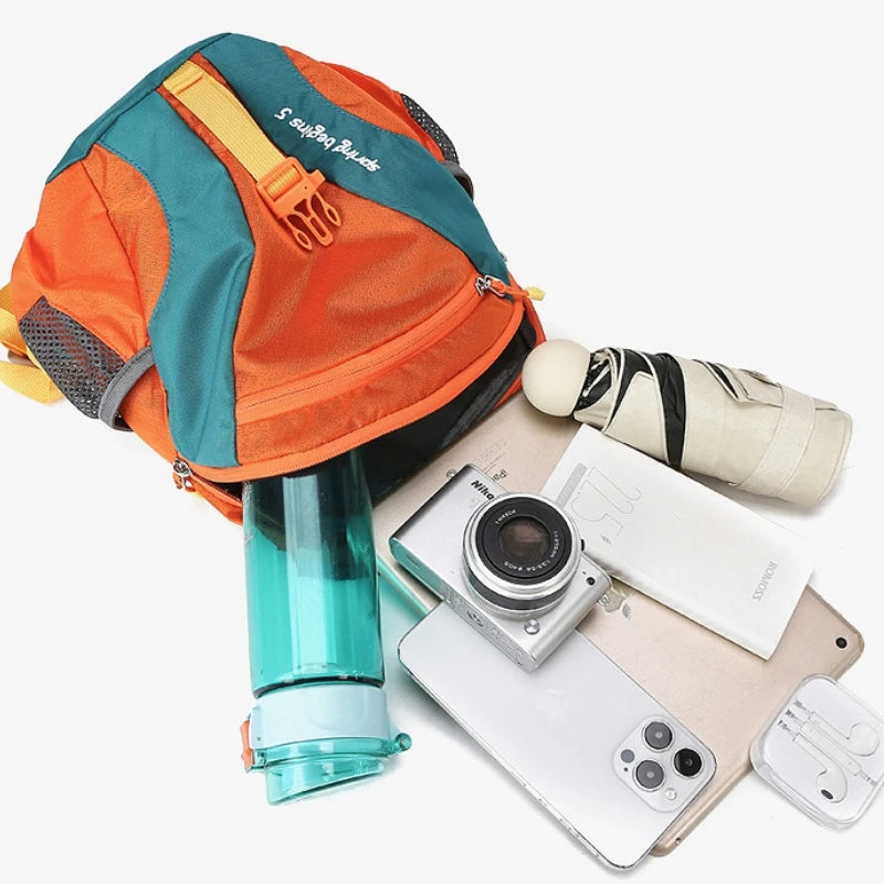 Kids Outdoor Hiking Backpack Lightweight Nylon Waterproof School Bag Girls Boys Large Capacity Leisure Travel Mountaineering Bag