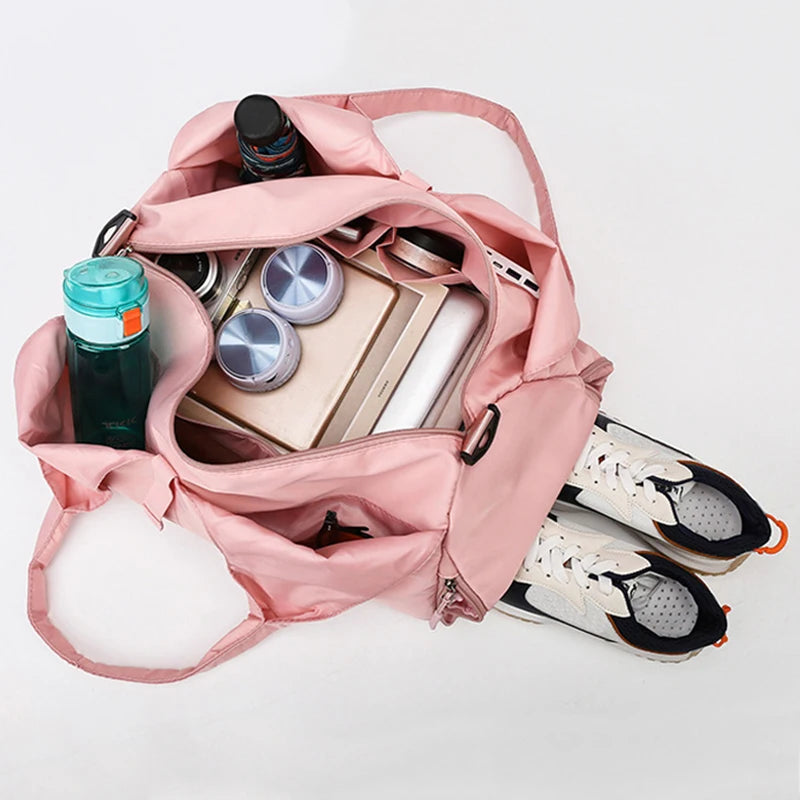 Yoga Mat Gym Bag for Women|Detachable Strap|Shoe Pocket + Mat Belt