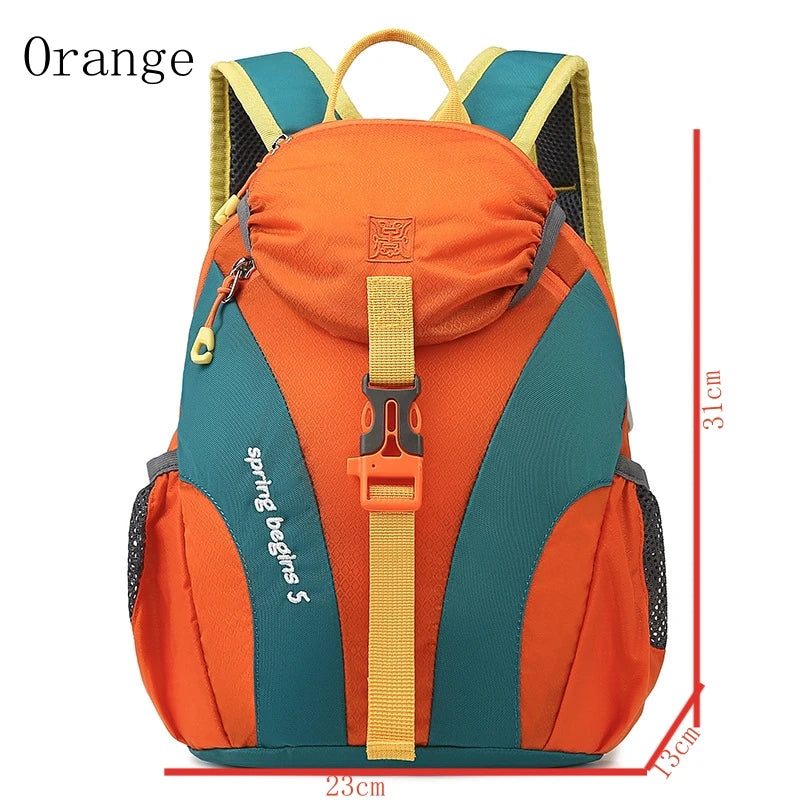Kids Outdoor Hiking Backpack Lightweight Nylon Waterproof School Bag Girls Boys Large Capacity Leisure Travel Mountaineering Bag