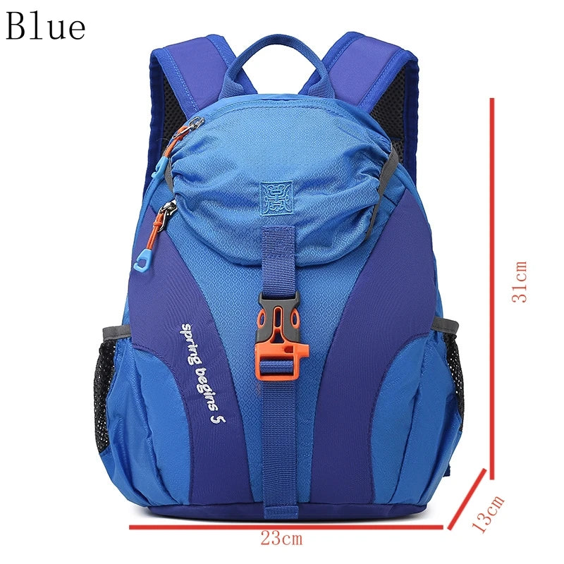Kids Outdoor Hiking Backpack Lightweight Nylon Waterproof School Bag Girls Boys Large Capacity Leisure Travel Mountaineering Bag