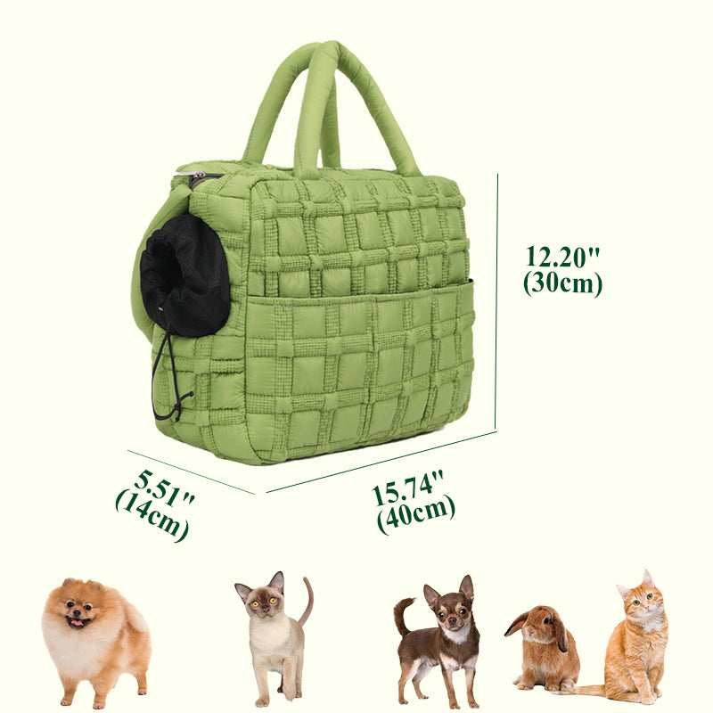 Fashion Pet Tote Bag | Locking Drawstring & Escape-Proof Tether | Multi-Carry Mode | Under 12lbs