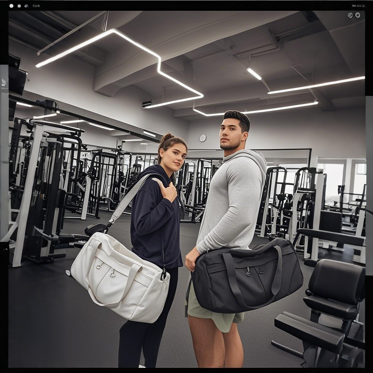 Custom Duffle Bag with Shoe Compartment