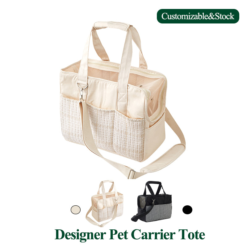 Cat Canvas Carrier Purse - Escape-Proof & Designer Tote