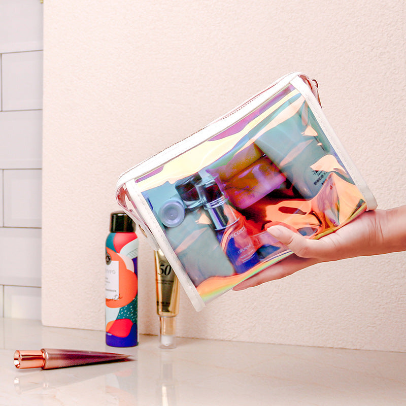 Holographic makeup bag