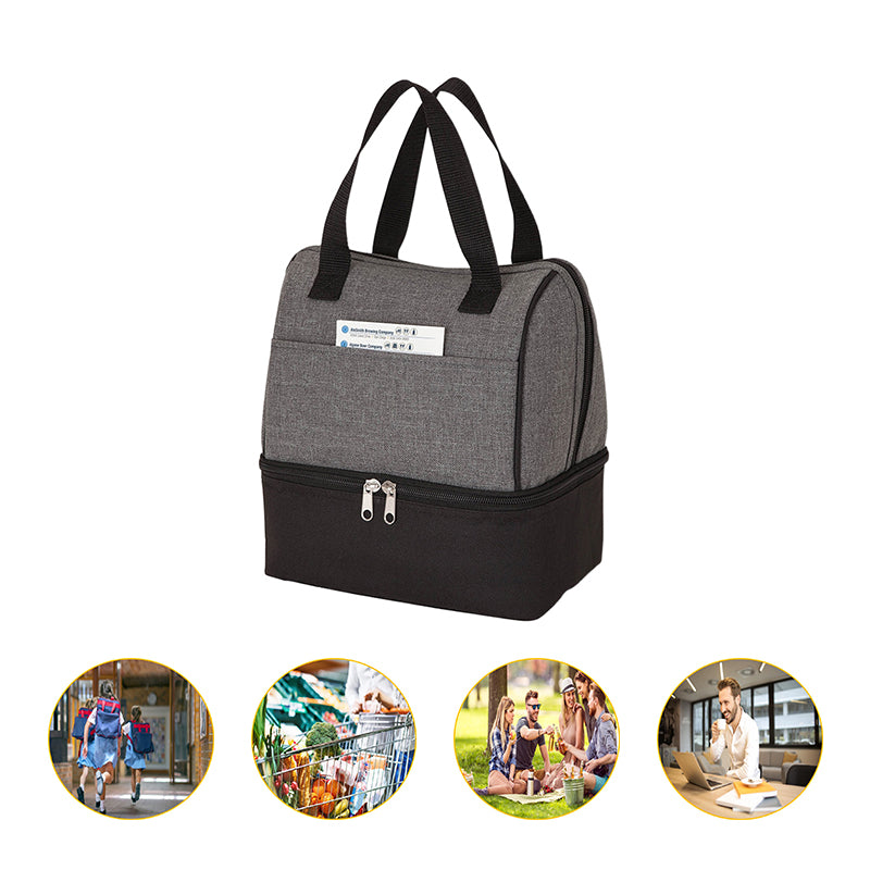 Double insulation lunch tote bag