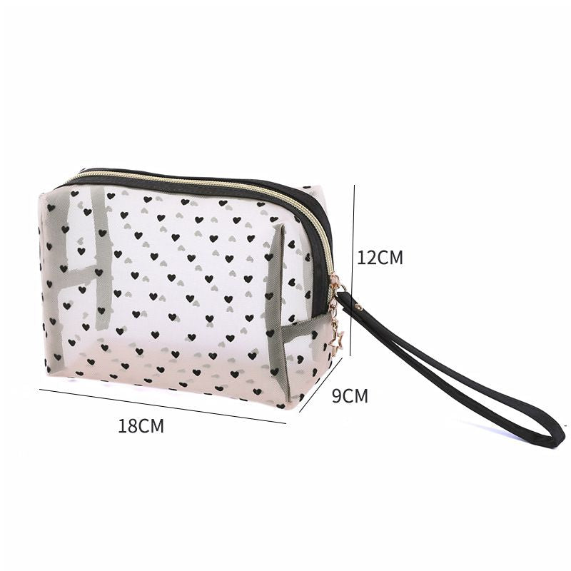 mesh travel toiletry cosmetic bag set