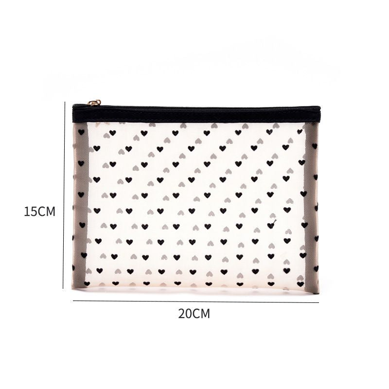 mesh travel toiletry cosmetic bag set