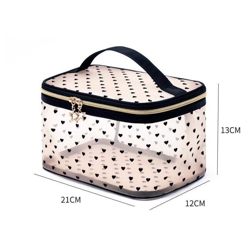 mesh travel toiletry cosmetic bag set
