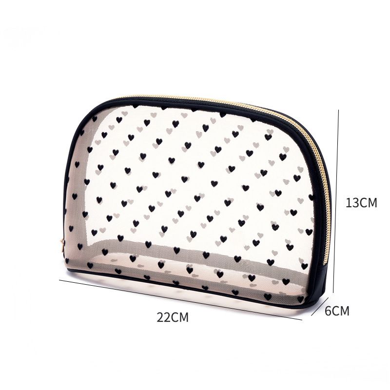 mesh travel toiletry cosmetic bag set