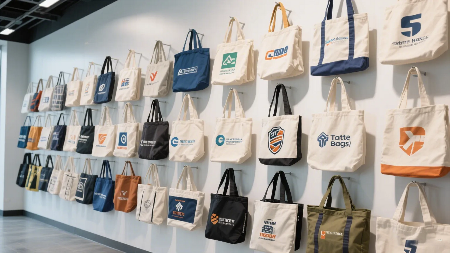 Custom printed tote bags with logo, 10 pieces minimum order