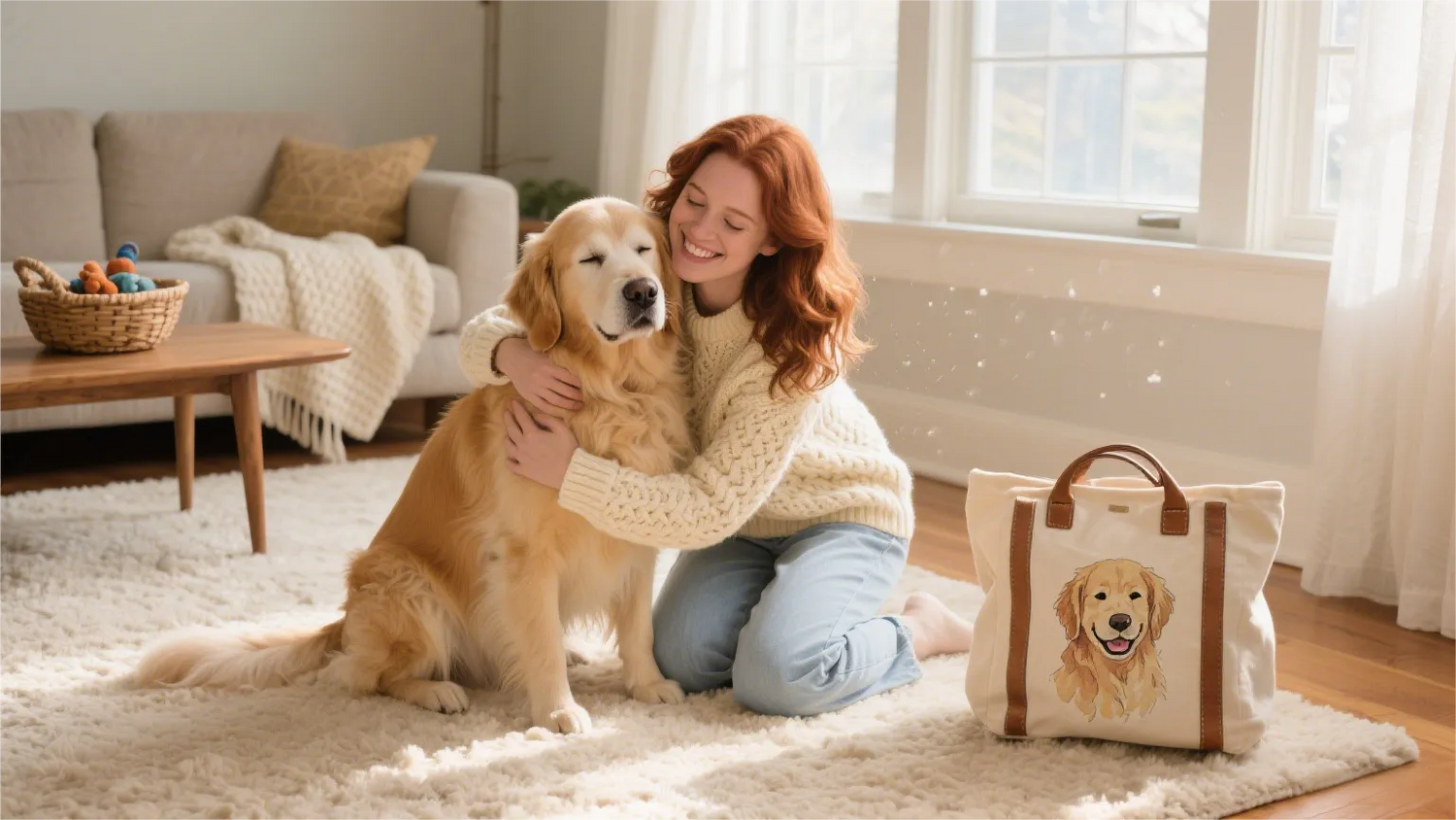 Custom pet portrait bags for pet lovers