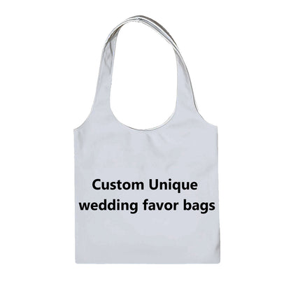 Custom canvas bags for wedding favors