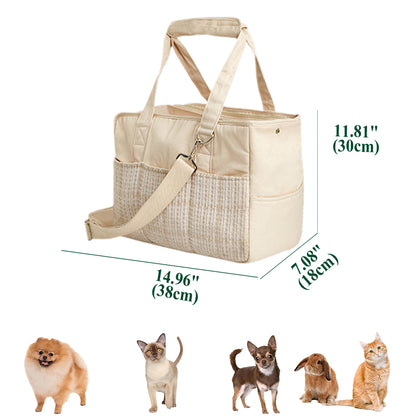 Cat Canvas Carrier Purse - Escape-Proof & Designer Tote