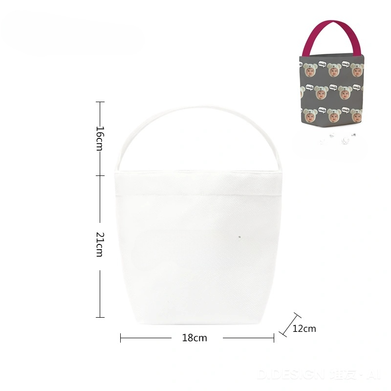 Custom Canvas Tote Bucket Bag  - 1-Piece Personalized Tote