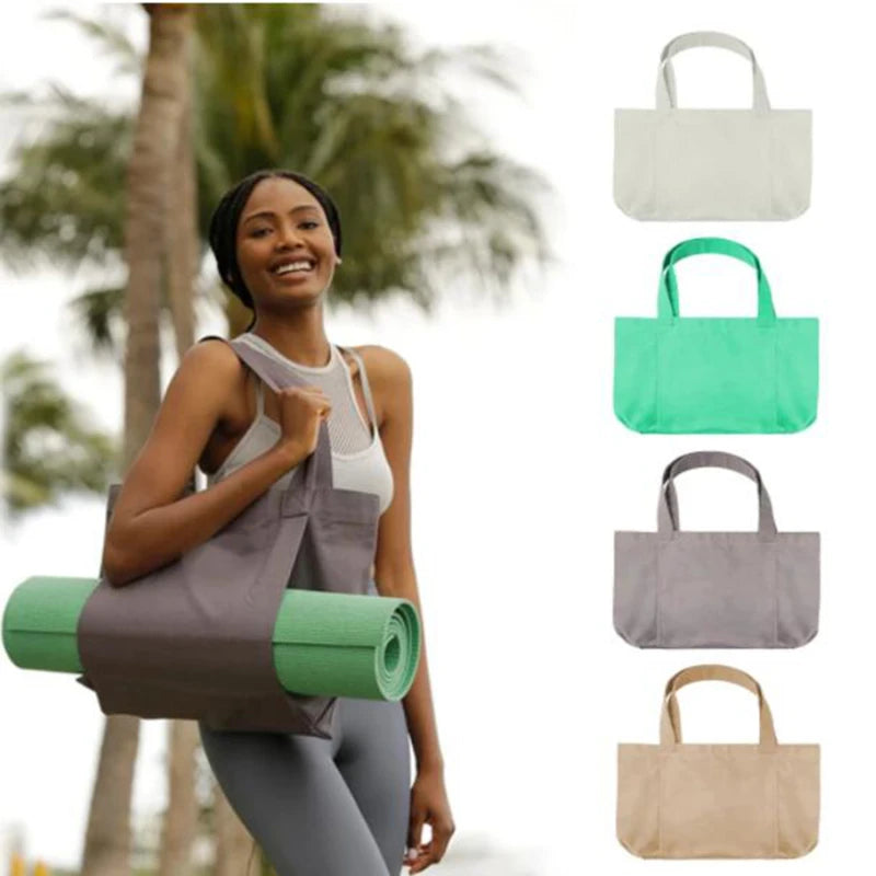 Collapsible Canvas Yoga Mat Storage Bag – Your Essential Fitness Companion