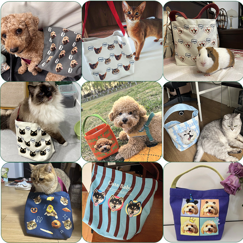 Custom Canvas Tote Bucket Bag  - 1-Piece Personalized Tote