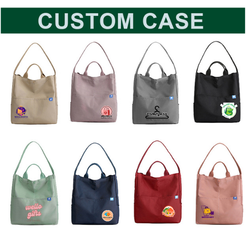 2022 new simple canvas bag large-capacity storage bag shoulder bag women's canvas shopping bag to print logo