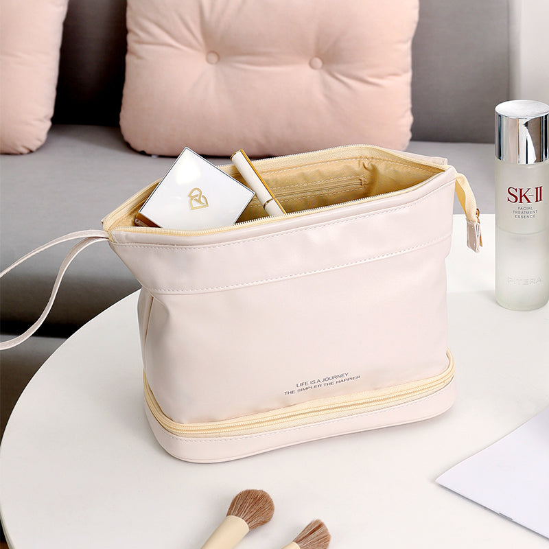 Double layer multi-functional toiletry cosmetic  bag