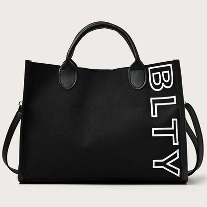 Letter Graphic Tote Bag