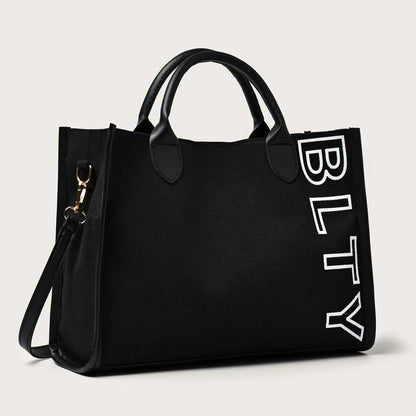 Letter Graphic Tote Bag