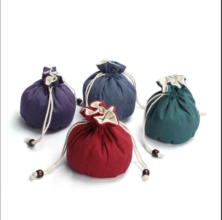 Jewelry Filled Cotton Packing Drawstring Pouches
