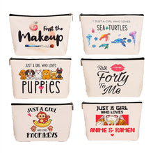 Load image into Gallery viewer, Custom gift promotional canvas makeup bag
