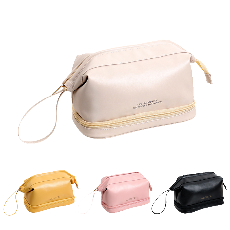 Double layer multi-functional toiletry cosmetic  bag