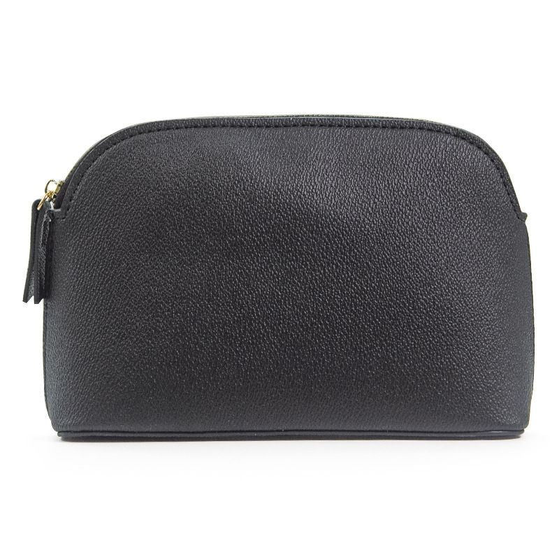 semilune vegan leather make up bag