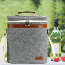 Load image into Gallery viewer, 3 Bottle Wine Carrier Tote Bag
