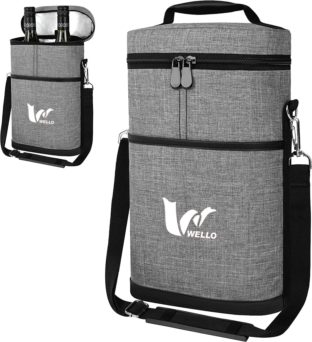 2 Bottle Insulated Wine Tote Bag