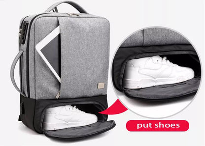 Business travel backpack with Shoe storage space