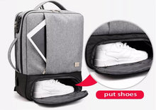 Load image into Gallery viewer, Business travel backpack with Shoe storage space

