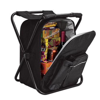 24 can capacity cooler integrated folding chair.