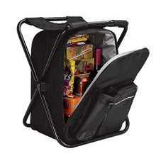 Load image into Gallery viewer, 24 can capacity cooler integrated folding chair.

