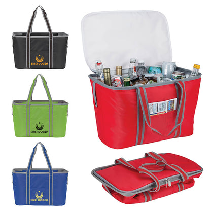 36-Can Insulated, Foldable Cooler Bag with Collapsible Side Frame