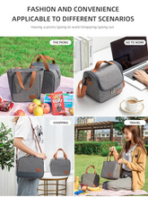 Load image into Gallery viewer, Cooler Picnic Bag with Shoulder Strap for Camping Sports Travel
