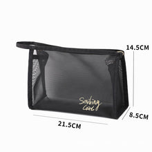 Load image into Gallery viewer, mesh makeup toiletry  bag set
