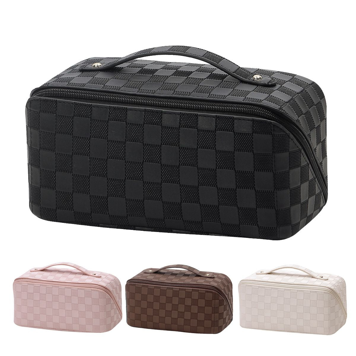 large capacity  PU leather cosmetic bags